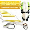 thumbnail image 1 of ISOP Rope Ladder Fire Escape Use for 4 Story Homes | Fire Ladder with Full Body Harness | 32 ft, 1 of 15