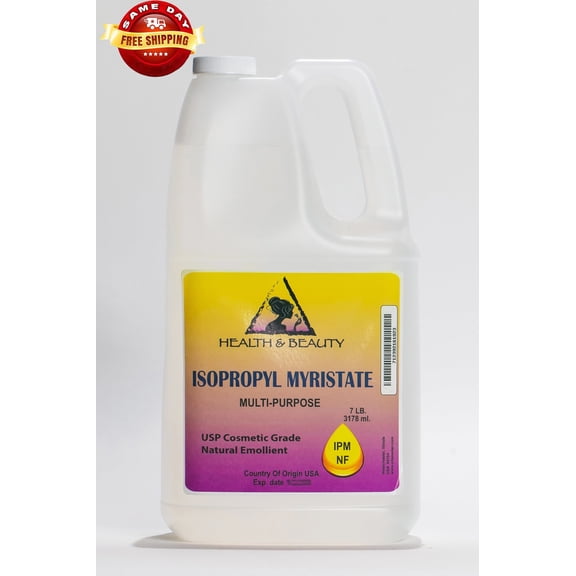 Isopropyl Myristate IPM Natural Surfactant USP Grade Liquid Pure Health & Beauty 7 Lb