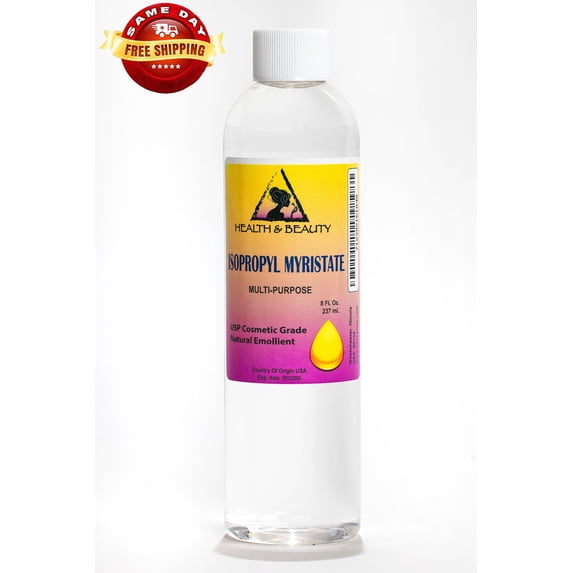 Isopropyl Myristate IPM Natural Surfactant USP Grade Liquid Pure Health & Beauty 8 oz