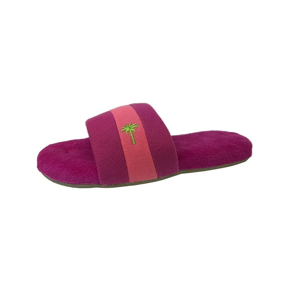 ISOTONER Cabanas Women's Memory Foam Resort Indoor/Outdoor Slippers, Pink, 6.5-7