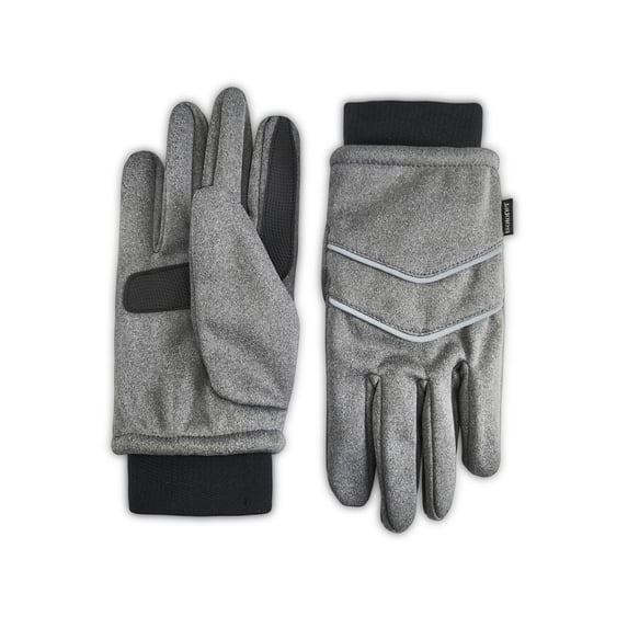 Isotoner Women's Weather Resistant Storm Cuff Gloves, Light Gray, S/M