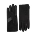 thumbnail image 1 of Isotoner Women's Microsuede Stretch Gloves, Black, S/M, 1 of 7