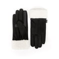 thumbnail image 1 of Isotoner Women's Ultraplush Microsuede Gloves with Sherpa Cuff, Black, L/XL, 1 of 7