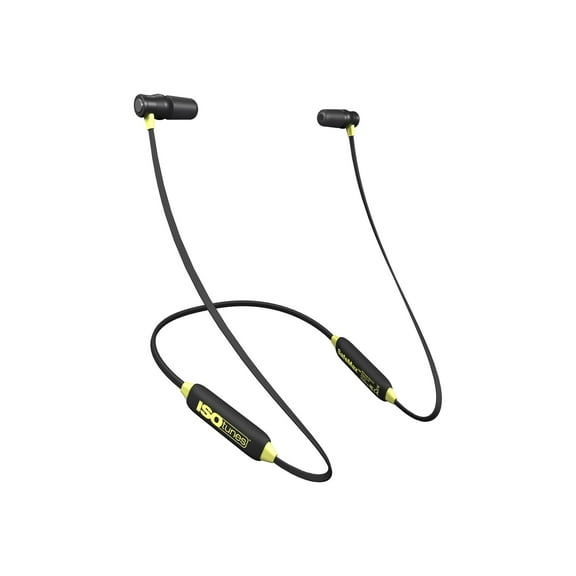 ISOtunes Xtra 2.0 - Earphones with mic - in-ear - Bluetooth - wireless - noise isolating - safety yellow