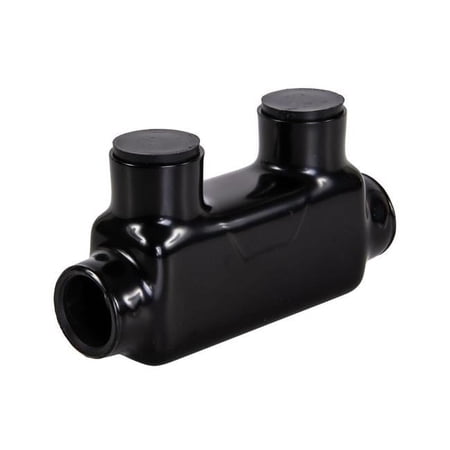 ISR-1-0B Polaris Insert 2-Port Black Multi-Tap Pre-Insulated Connector, In-line Splice