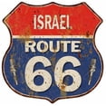 thumbnail image 1 of ISRAEL Route 66 Sign Shield Metal Gift Man Cave Gift 211110002296, 1 of 1