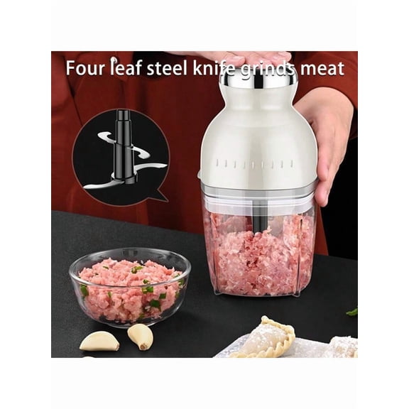 ISRBV Portable Wireless Electric Meat Grinder USB Rechargeable for Meat Vegetables Nuts
