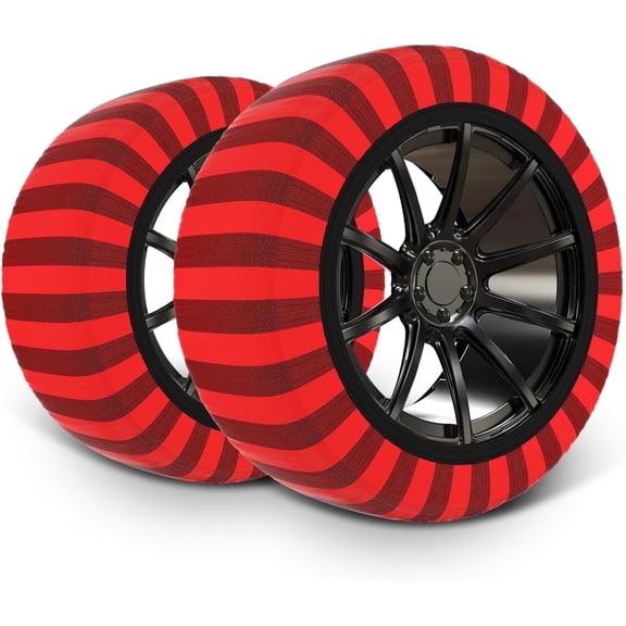 ISSE Classic Size 70 Snow Tire Socks, Textile Tire Chains for Snow & Ice, Easy Install