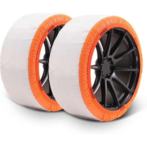 ISSE Super Size 74 Textile Traction for Optimal Tire Grip in Snow & Ice. Global Leader in Tire Socks. Durable Multi-season Reuse. Easy to Install Snow Socks for Emergency & Preventative Winter Safety