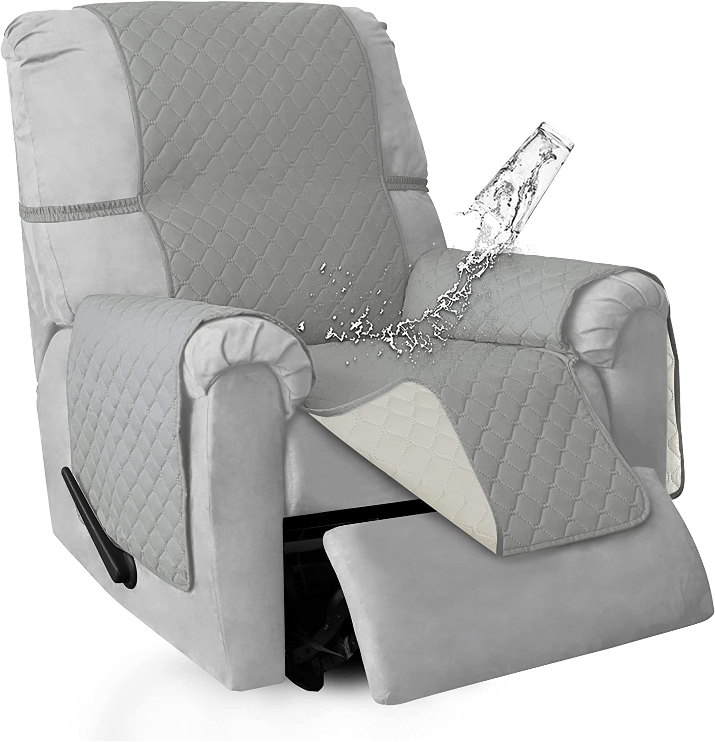 ISSUNTEX Double Protection 100 Waterproof Recliner Covers for Living