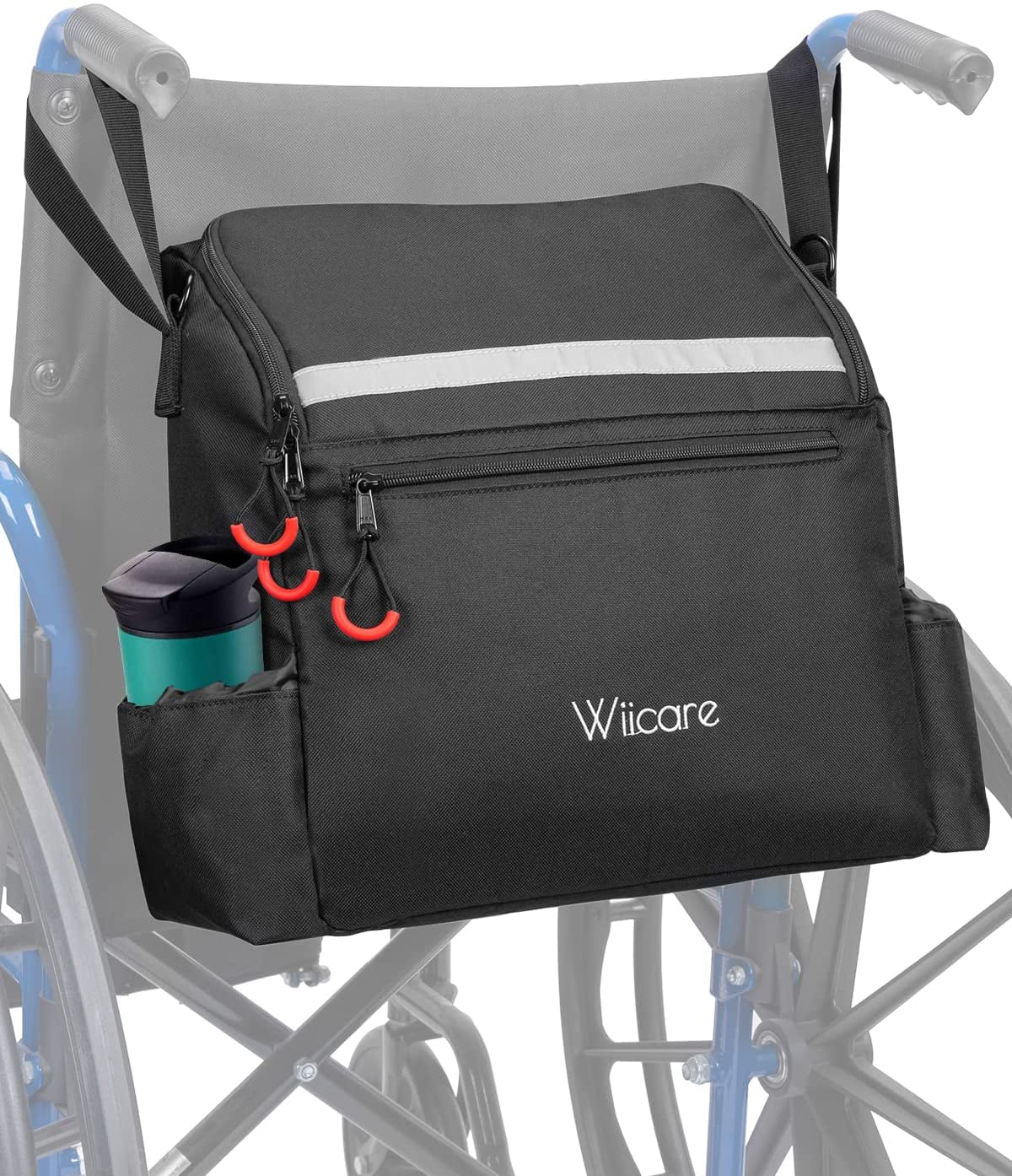 Wheelchair Bag, Large Capacity Wheel Chair Storage Tote Backpack Bag Travel  Messenger Back Pack Side Store Accessories for Mobility Transport Scooter  Use(Blue) : Amazon.in: Health & Personal Care