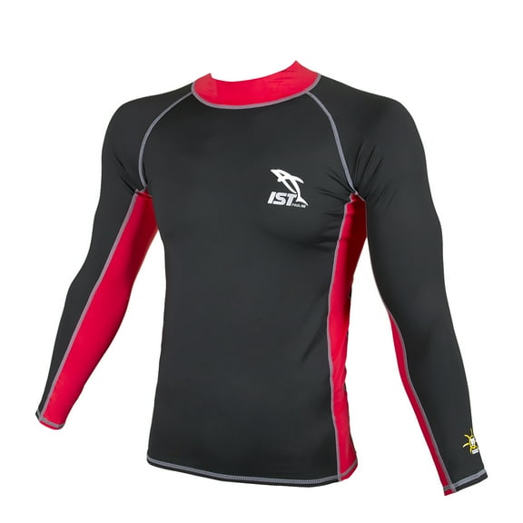 IST DS-46 Unisex Long Sleeve Spandex Rash Guard (Red / Medium)