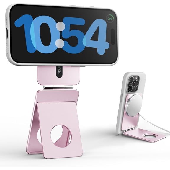 IST IDEA Phone Stand, Magnetic Phone Tripod Stand Lightweight Aluminum Alloy & Angle Adjustment & Strong Magnets Tripod for iPhone 17/16/15/14/13/12 (Included Metal Ring)