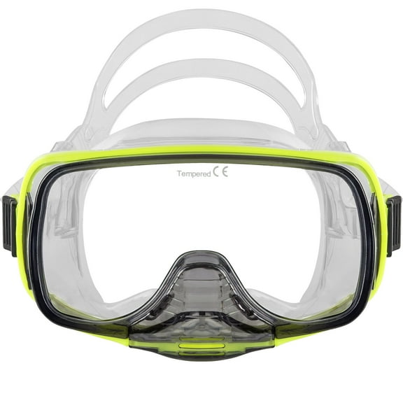 IST Imperial Panoramic View Hands-Free Water Clearance Mask (Neon Yellow)