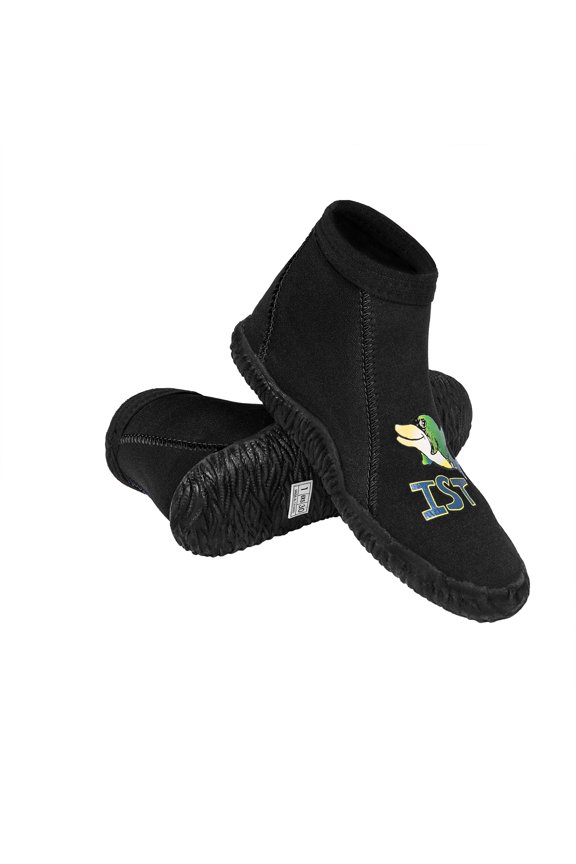 Kids 3mm Low Cut Sturdy Warm Water Booties, Vulcanized Rubber Sole (Black Size 2)