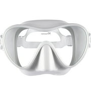 IST MP110 Frameless Dive Mask, Single Panoramic Shatterproof Lens for Scuba Diving & Snorkeling (White)