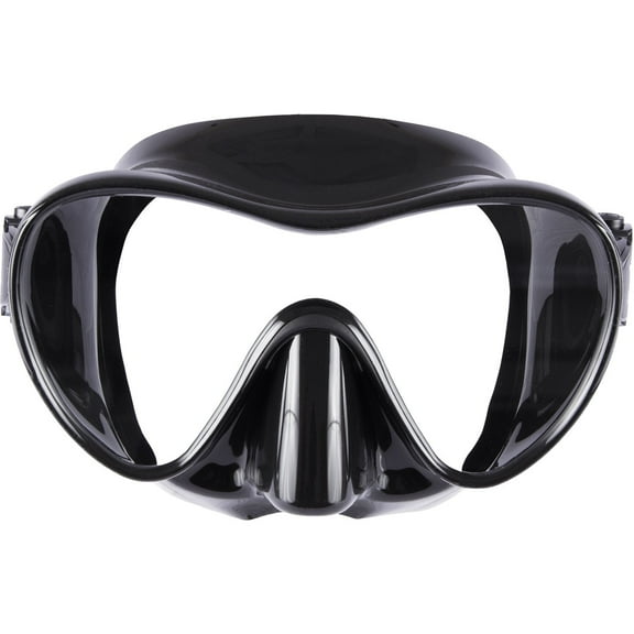 IST MP110 Frameless Single Window Diving Snorkeling Mask (Black Silicone)