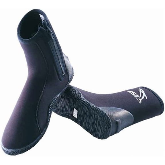 IST S19 5mm Nylon II Tall Cut Scuba Diving Boots with Molded Sole and Heel Cap