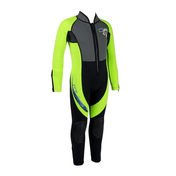 IST WSK-80 Kids 3mm Full Length Wetsuit with Super Stretch Panels (Yellow, Small)