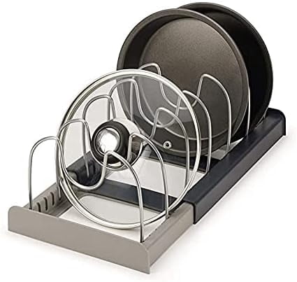 Kitchen Pan Racks Lockable ISTARA Expandable Pan Rack Holders Pots Pan Organizer Chopping Block ...