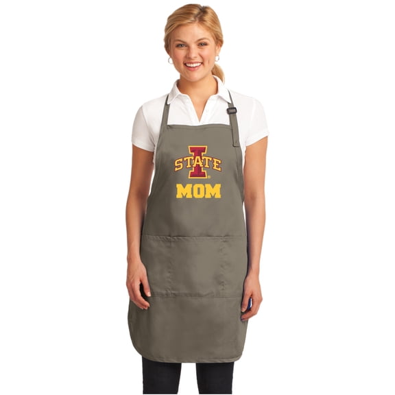 ISU Mom Apron Iowa State Mom APRONS w/ Pockets & Adjustable Neck