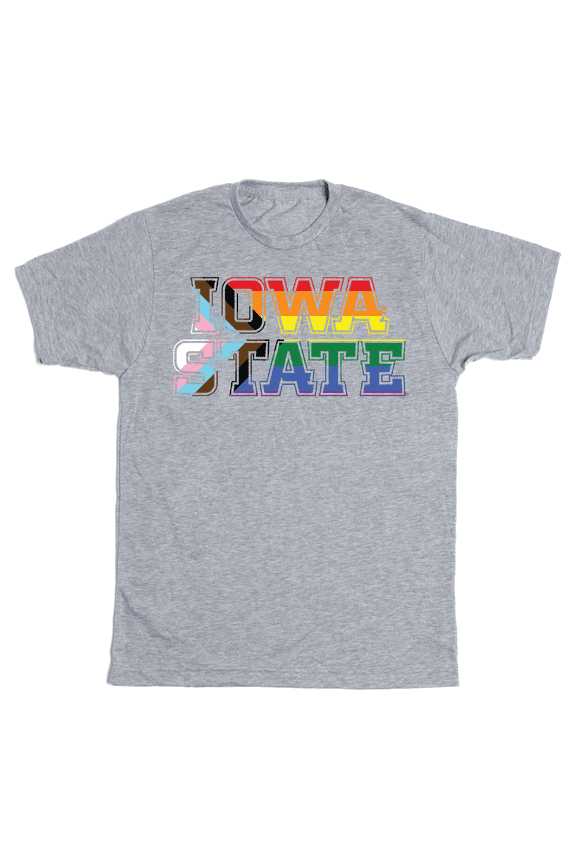 ISU Text Progress Pride Flag TShirt Trending Tee Best Gift Shirts
