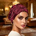 thumbnail image 1 of ISUHAZBO Head Wraps For Women Adjustable Satin Bonnet For Sleeping Double Layer Wrap Reduce Friction Frizz Natural Curly Turban Headwraps One Size, 1 of 4