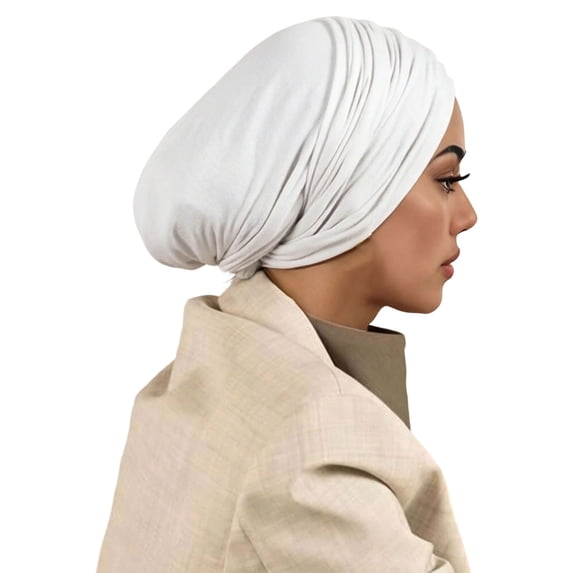 ISUHAZBO Head Wraps For Women Head Scarf Turban Hat Stretchy Neck Covering Hijab Cap Headwear Adjustable Headwraps Turban Headwraps One Size