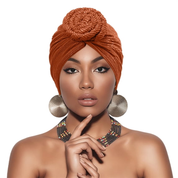 ISUHAZBO Head Wraps For Women Ripped Turban Caps Muslim Headwear Chemo Cap Headwrap Hijab Bonnet Head Cover Cap Sleeping Cap Turban Headwraps One Size