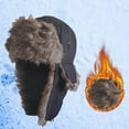 thumbnail image 1 of ISUHAZBO Men's Trapper Hat Cycling Warm Windproof Ear Protector Caps Cold Proof Faux Fur Hat Outdoor Thunderhead Ski Cap Linning Eskimo Windproof Winter Hat One Size, 1 of 3