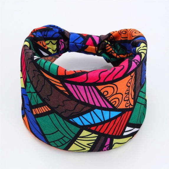 ISUHAZBO Wide Headbands for Women Boho Staly Sweat Wicking Hair Band Soft Stretchy Wide Wrap Extra Turban Head Sport Workout Headband Hair Accessories Headband for Women Non Slip One Size