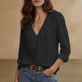 Spring Work Cascal Outfits ISUHAZBO Women's Blouse V Neck Casual Work Shirt Business Casual Outfit ...