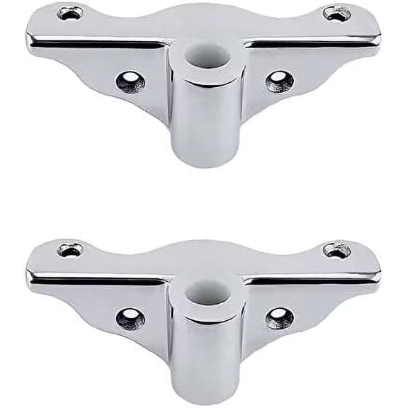 ISURE MARINE 2PCS 316 Stainless Steel Rowlock Oarlock Socket Oarlock Support Bracket for 1/2" Shank