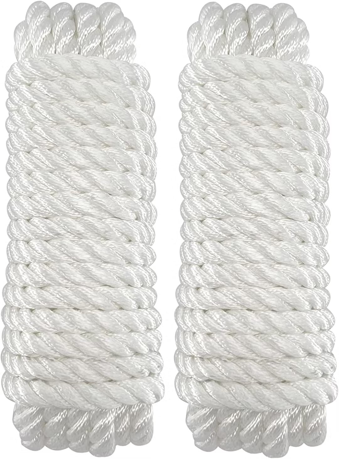 ISURE MARINE 2Pack 1/2” X 25’ Dock Lines Marine Grade Double Braided ...