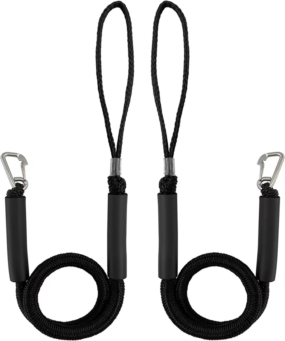ISURE MARINE 2pcs Bungee Dock Lines with Stainless Steel Hook 4 Feet ...