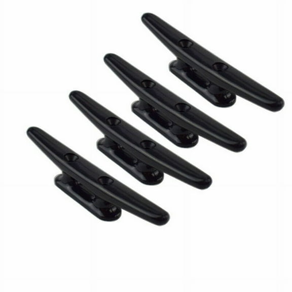 ISURE MARINE 4Pcs 6" 152MM Plastic Cleat Base Marine Mooring Anchor Rope Tie Boat Hardware