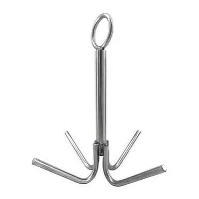 ISURE MARINE Boat Anchor Stainless Steel 4-Claw Anchor Anti-rust Grab Hook Anchor Grapple