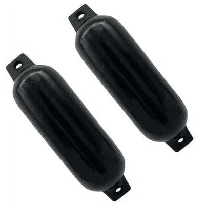 2PCS ISURE MARINE Boat Fender 4.5'' x16'' Black Marine Bumper Covers for Yacht,Boat, Small Sailboat, Ski Boat