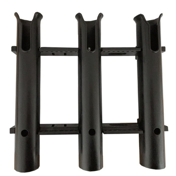 ISURE MARINE Fishing Rod Holder Bracket Wall Mounted Boat Side Mount Tool Holder Tube Links with Screws 3 Pole Tube (Black)