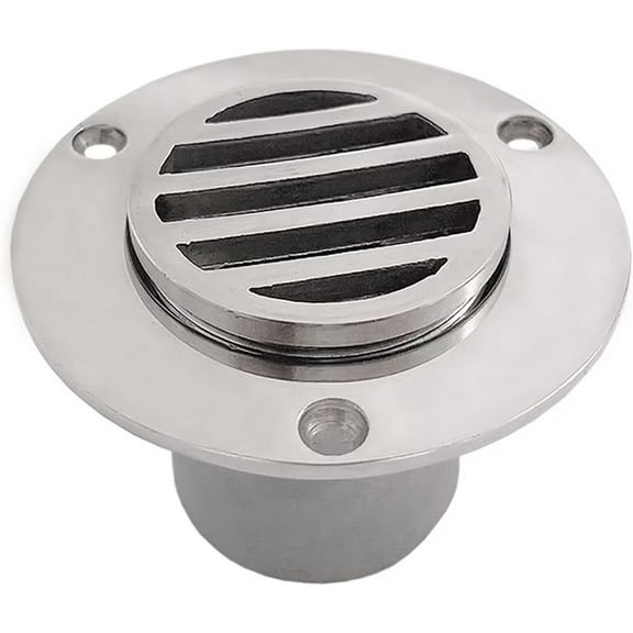 ISURE MARINE Marine Boat Deck Floor Drain Scupper 1-1/2 Inch(38mm) Stainless Steel Heavy Duty Yacht or Bathroom Deck Drainage Supplies