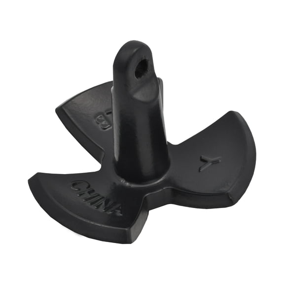 ISURE MARINE River Anchor Black Vinyl Coated Cast Iron 18lb