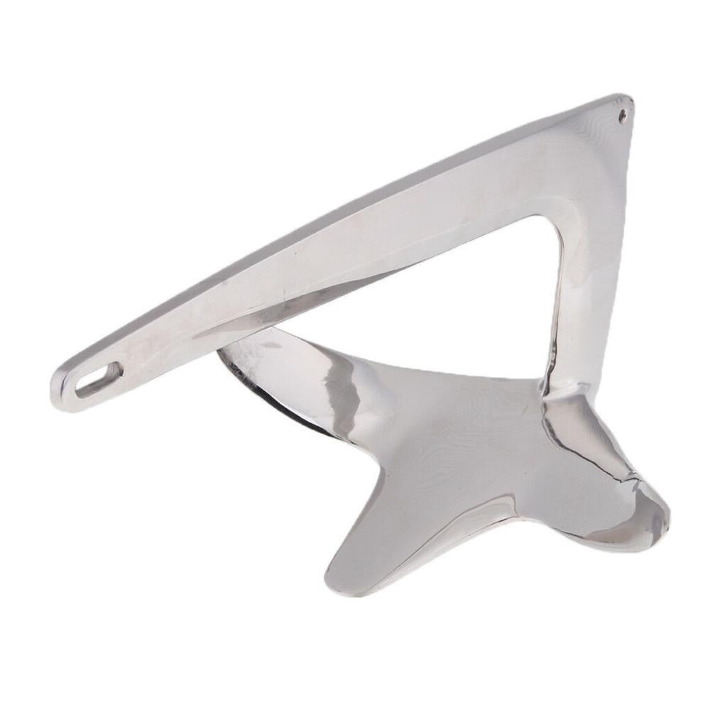 ISURE MARINE Stainless Steel Bruce Style Claw Force Boat Anchor 2.2lbs (1kg) Heavy Duty Marine Grade Polished