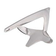ISURE MARINE Stainless Steel Bruce Style Claw Force Boat Anchor 4.4lbs 2kg Heavy Duty Marine Grade Polished