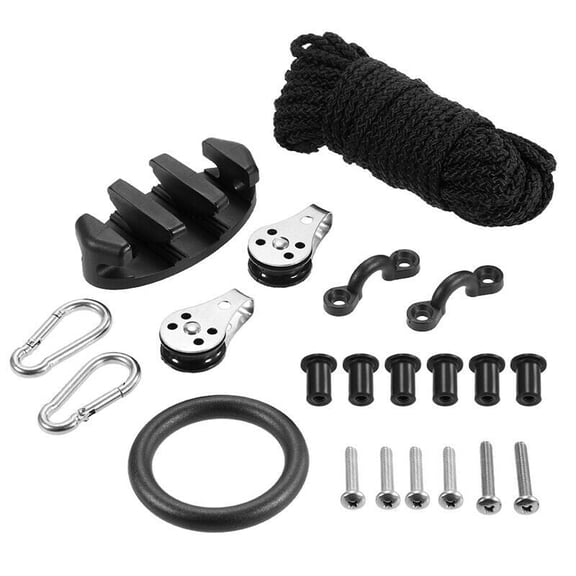 ISURE Marine Anchor Rope Kayak Accessory Rigging Ring Pulley Forming Clamp Kayak Accessory Rope Buckle with Screws