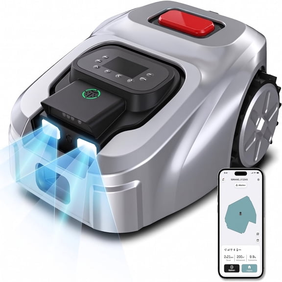 ISWARD GX 2026 Wireless Robot Lawn Mower No Perimeter Wire, Covers 2500, 156-Min Runtime, Handles 57% Incline, 360 Vision & GPS Anti-Theft, 4G/WiFi/Bluetooth Smart Control