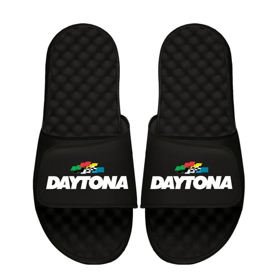 ISlide Black Daytona 500 Alternate Logo Slide Sandals