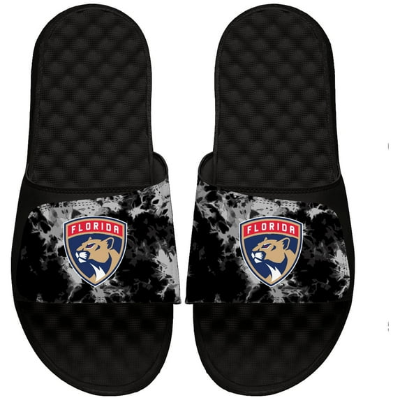 ISlide Black Florida Panthers Acid Wash Slide Sandals