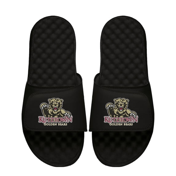 ISlide Black Kutztown Golden Bears Primary Logo Slide Sandals