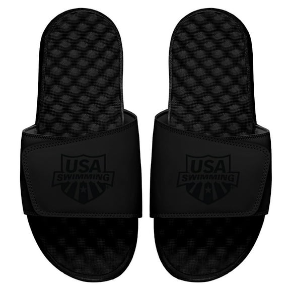 ISlide Black USA Swimming Tonal Slide Sandals