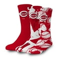 thumbnail image 1 of ISlide Cincinnati Reds Three-Pack Lifestyle Crew Socks Set, 1 of 4